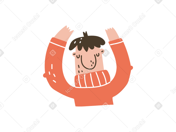 Person holding both their hands up with eyes closed PNG, SVG