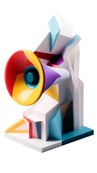 abstract composition with loudspeaker PNG, SVG