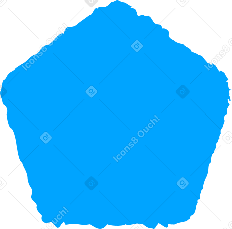 pentagon sky blue Illustration in PNG, SVG