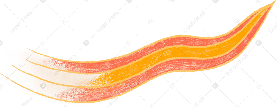red and yellow striped wavy line PNG, SVG