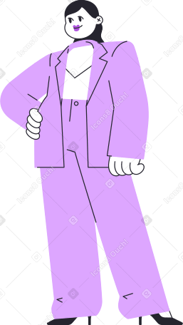 standing woman in tuxedo PNG, SVG