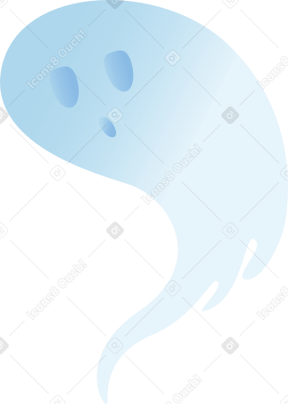 синий призрак в PNG, SVG