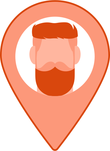 Avatar eines männlichen benutzers im geolocation-symbol PNG, SVG