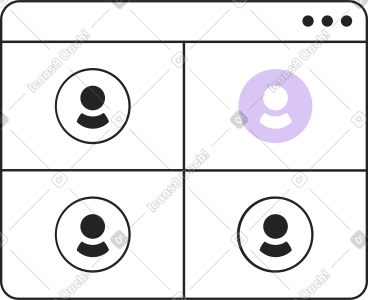 Online meeting window PNG, SVG