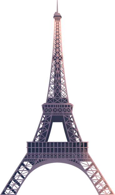 보라색 에펠 탑 PNG, SVG