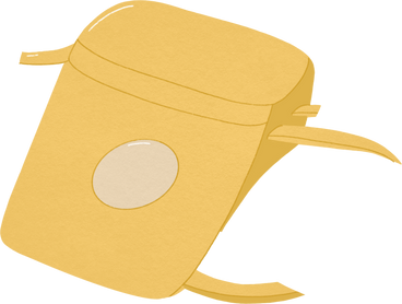 yellow deliveryman's bag PNG, SVG