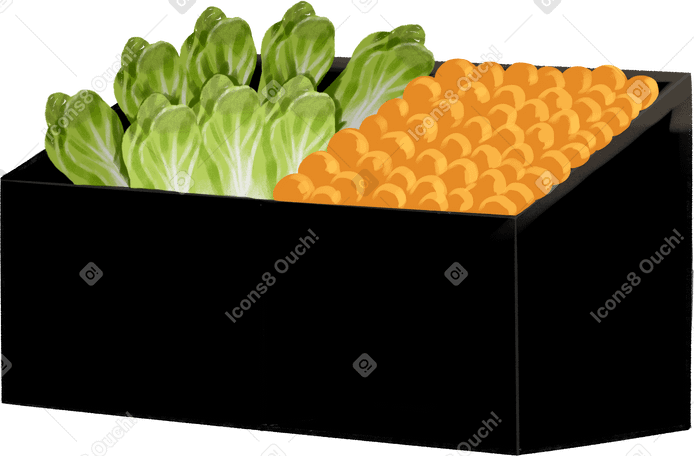 vegetable counter in the store PNG, SVG