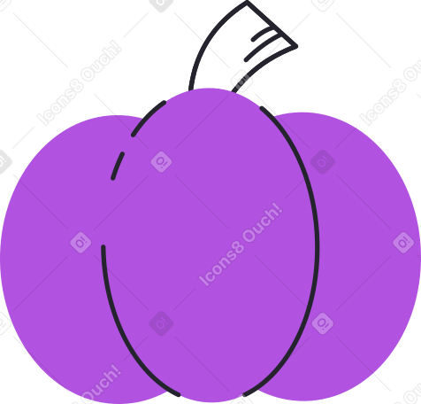 purple pumpkin Illustration in PNG, SVG
