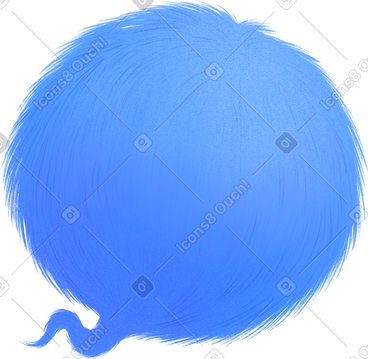 Blue ball of wool PNG, SVG