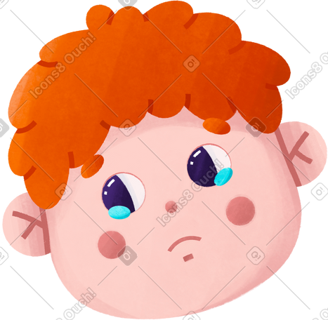 little boy crying PNG, SVG