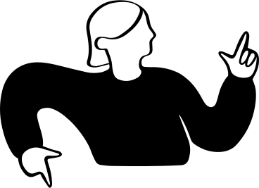 위아래로 가리키는 여자 PNG, SVG