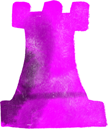 Pink rook chess piece PNG, SVG