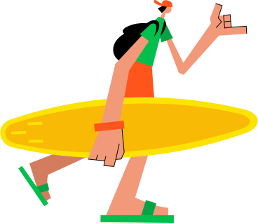 man with surfboard PNG, SVG