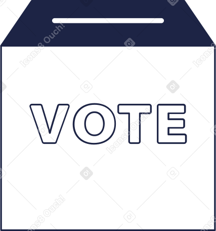ballot box with the inscription vote Illustration in PNG, SVG