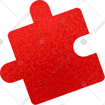 Red puzzle PNG, SVG