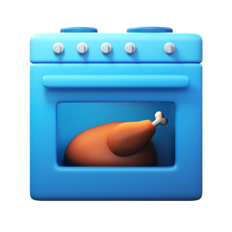turkey in oven Illustration in PNG, SVG