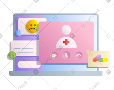 Doctor's consultation online PNG, SVG