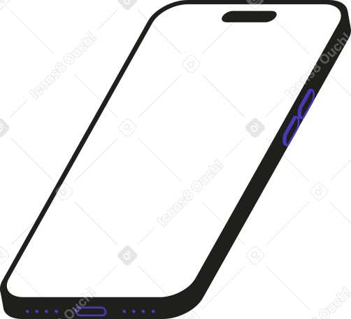 enorme smartphone inclinado PNG, SVG