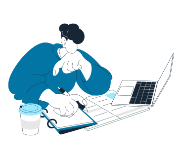 Student studying and taking notes PNG, SVG