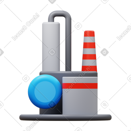 3D chemical plant PNG, SVG