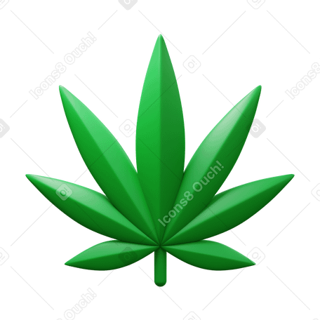 3D cannabis PNG, SVG