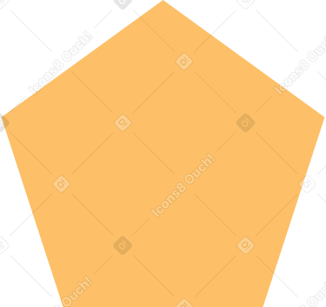 orange pentagon PNG, SVG