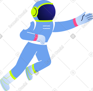 Cosmonaut with his hand up PNG, SVG