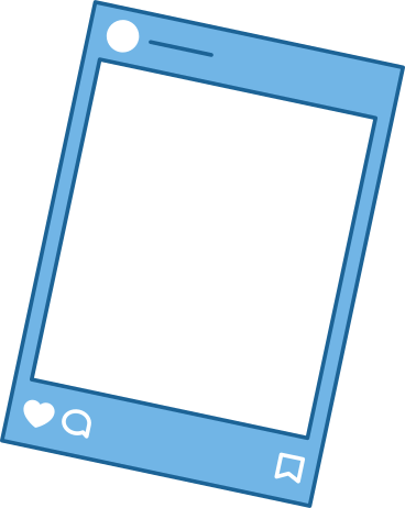 Social media post frame PNG, SVG