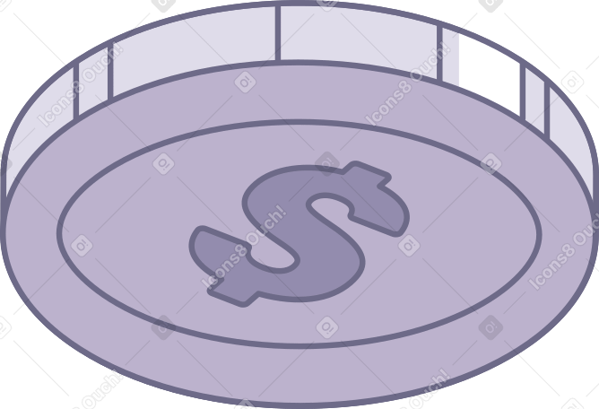 moeda de um dólar PNG, SVG