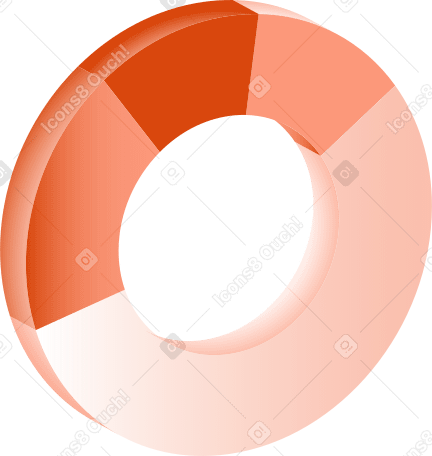 gráfico circular en volumen 3d PNG, SVG
