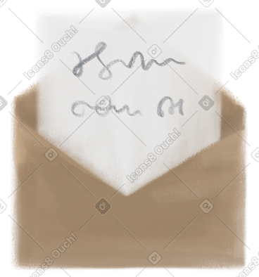 Opened envelope PNG, SVG