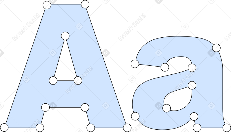 capital and small letter a в PNG, SVG