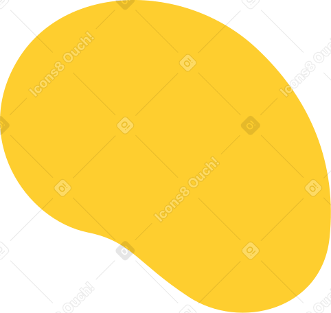 yellow blob shape Illustration in PNG, SVG