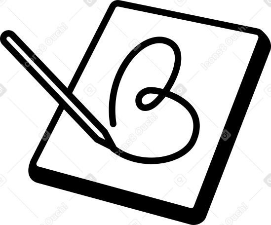 tablet and pen PNG, SVG