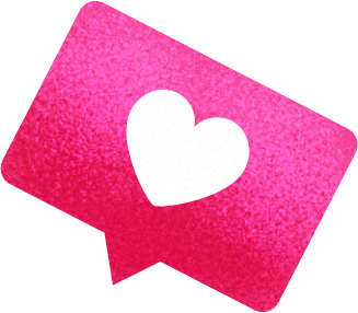 bubble with a heart PNG、SVG
