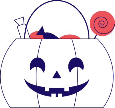 かぼちゃのお菓子入りバスケット PNG、SVG