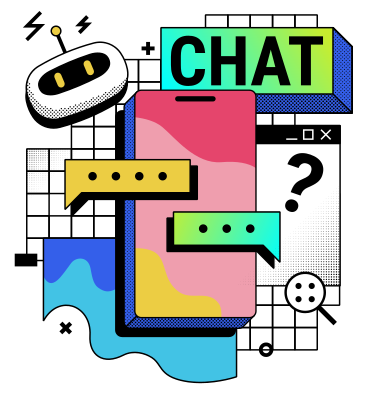 Communicating with a chatbot by phone PNG, SVG