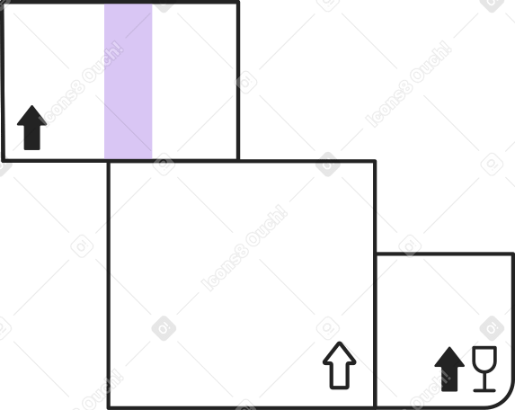 three boxes Illustration in PNG, SVG