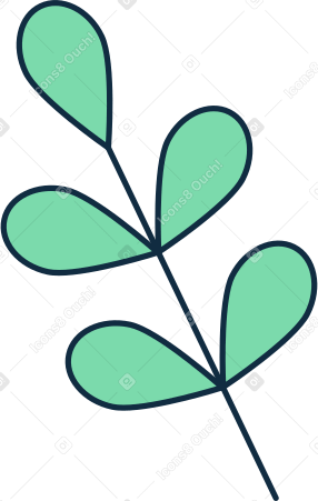 branch with leaves Illustration in PNG, SVG