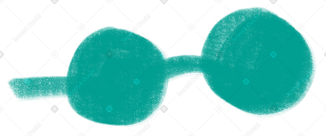 green round glasses Illustration in PNG, SVG