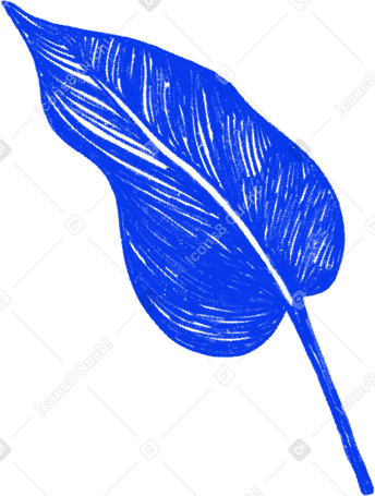 blue leaf plant Illustration in PNG, SVG