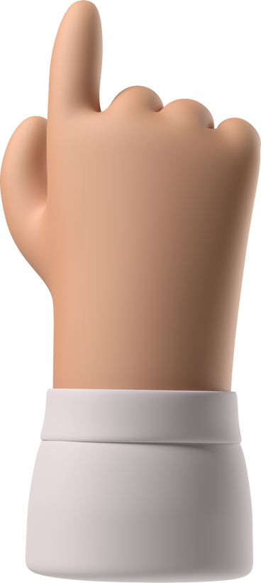 Vue arrière d'une main de peau bronzée pointant vers le haut PNG, SVG