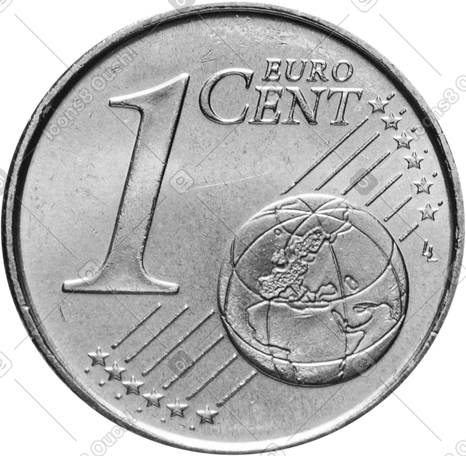 one cent euro PNG, SVG