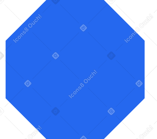 octagon blue PNG, SVG