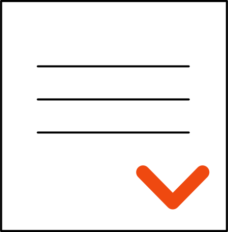 sign up form with check mark Illustration in PNG, SVG