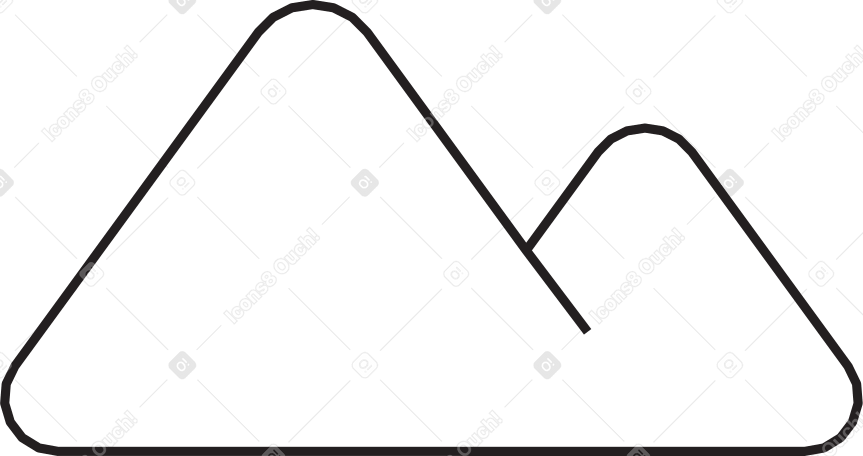 double mountains from the picture Illustration in PNG, SVG