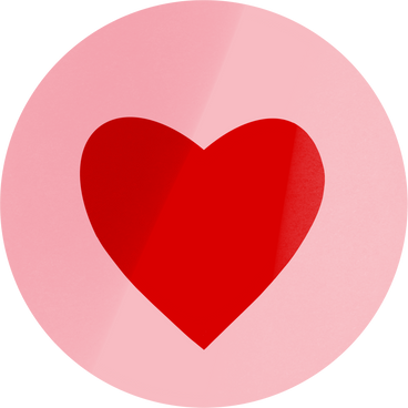 pink icon with heart PNG, SVG