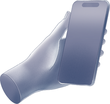 Hand with phone PNG、SVG