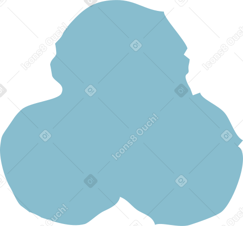 blue trefoil PNG, SVG