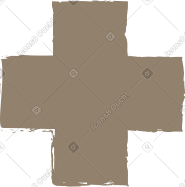 Dark grey cross PNG, SVG